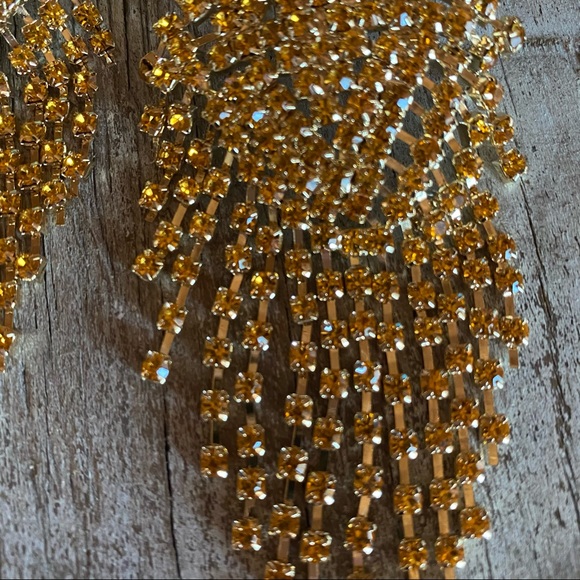 Zara Amber Rhinestone Zara Earrings - Picture 5 of 6